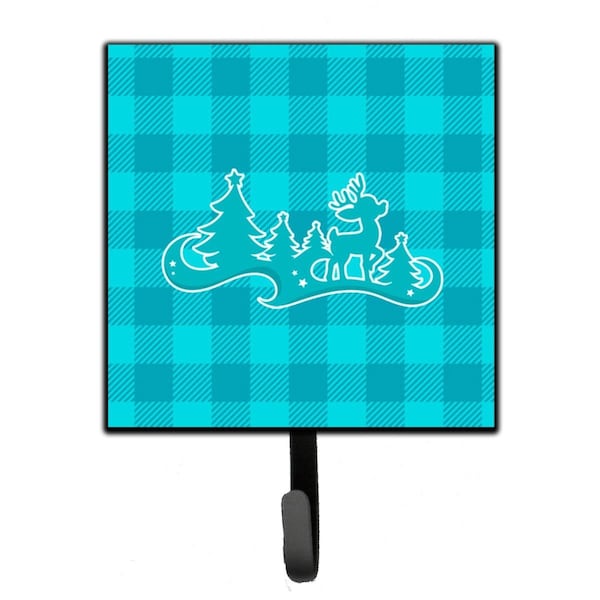 Jensendistributionservices Christmas Tree Reindeer Blue Leash or Key Holder - MI1719356