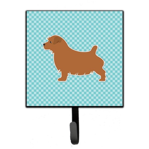 Jensendistributionservices Norfolk Terrier Checkerboard Blue Leash or Key Holder - MI2100751
