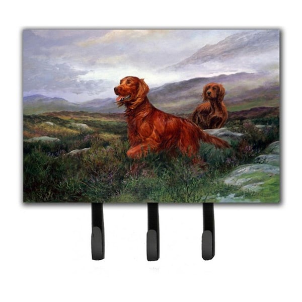 Jensendistributionservices Irish Setters by Elizabeth Halstead Leash or Key Holder - MI1715839