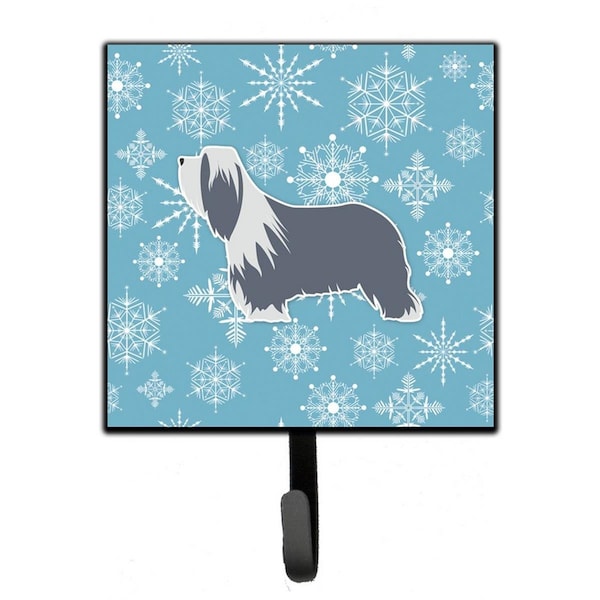 Micasa Winter Snowflake Bearded Collie Leash or Key Holder - MI224824