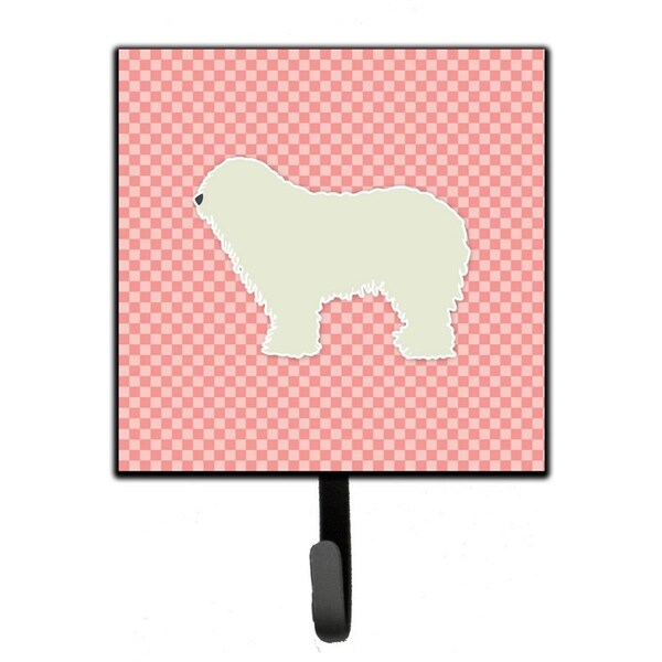 Jensendistributionservices Komondor Checkerboard Pink Leash or Key Holder - MI1706651