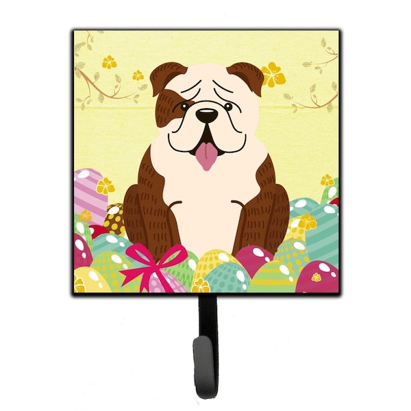 Jensendistributionservices Easter Eggs English Bulldog Brindle White Leash or Key Holder - MI2102530