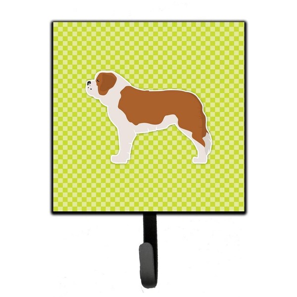 Micasa Saint Bernard Checkerboard Green Leash or Key Holder - MI221828
