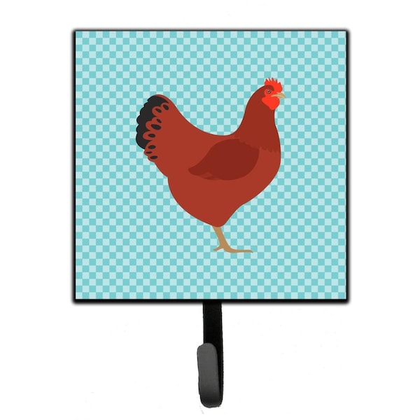 Jensendistributionservices New Hampshire Red Chicken Blue Check Leash or Key Holder - MI1710849