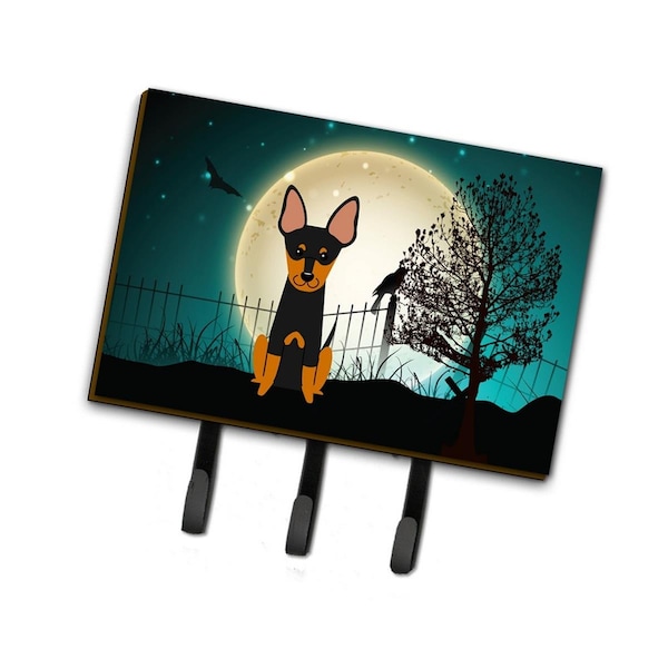 Jensendistributionservices Halloween Scary English Toy Terrier Leash or Key Holder - MI1714964