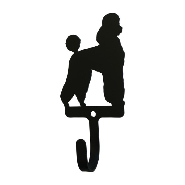 Village Wrought Iron Poodle Wall Hook, Small - WH-239-S
