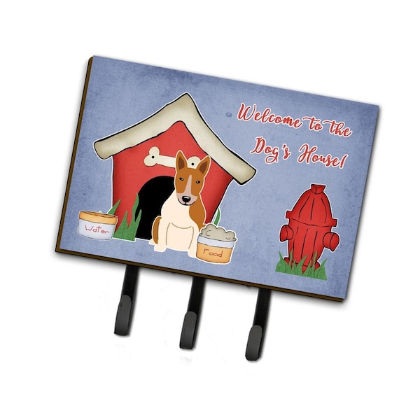 Carolines Treasures Dog House Collection Bull Terrier Red and White Leash or Key Holder - BB2889TH68
