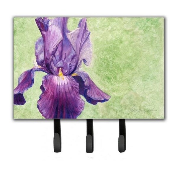 Carolines Treasures Carolines Treasures TMTR0234TH68 Purple Iris by Malenda Trick Leash or Key Holder - TMTR0234TH68