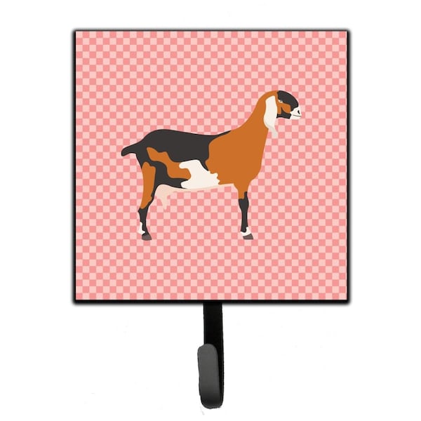 Carolines Treasures Anglo Nubian Goat Pink Check Leash or Key Holder - BB7883SH4