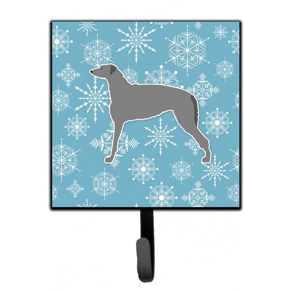 Carolines Treasures Winter Snowflake Scottish Deerhound Leash or Key Holder - BB3496SH4
