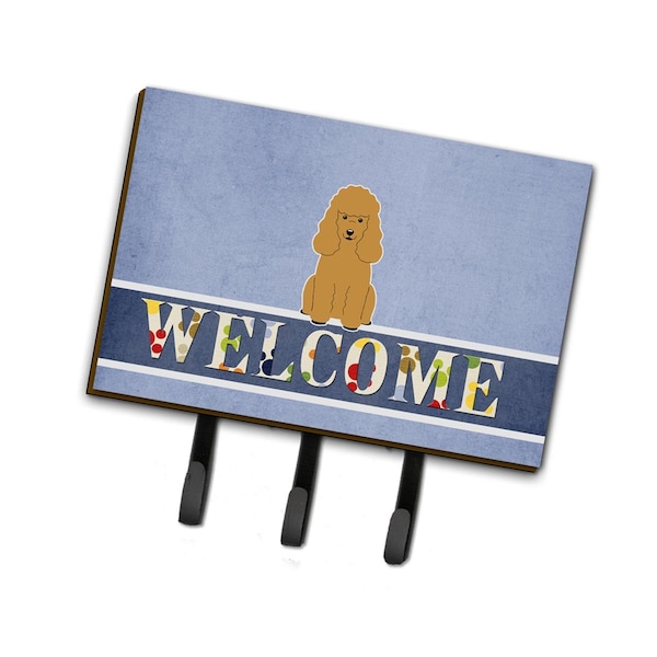 Carolines Treasures Poodle Tan Welcome Leash or Key Holder - BB5650TH68