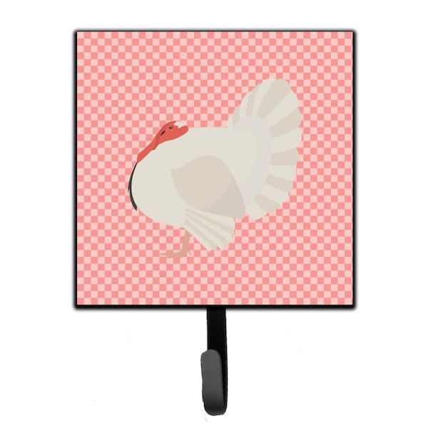 Carolines Treasures White Holland Turkey Pink Check Leash or Key Holder - BB7983SH4