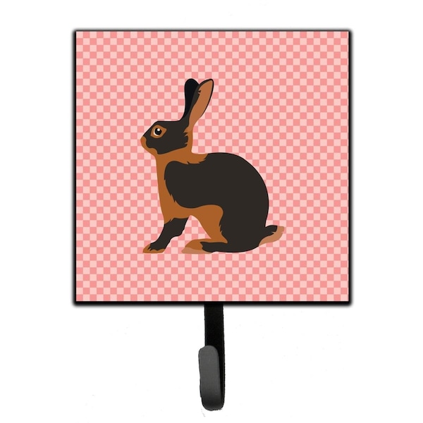 Carolines Treasures Tan Rabbit Pink Check Leash or Key Holder - BB7963SH4