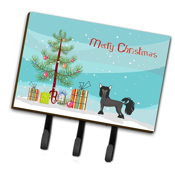 Carolines Treasures Chinese Crested Christmas Tree Leash or Key Holder - CK3447TH68