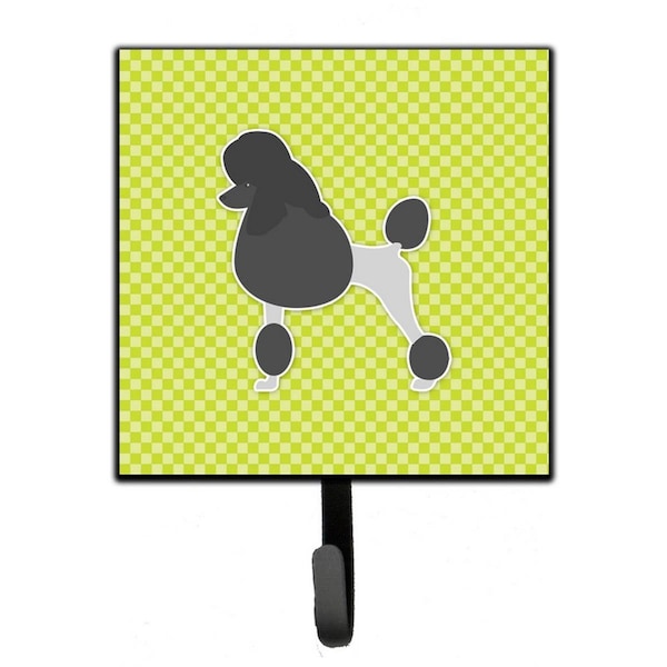 Carolines Treasures Poodle Checkerboard Green Leash or Key Holder - BB3839SH4