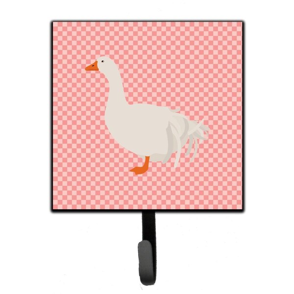Carolines Treasures Sebastopol Goose Pink Check Leash or Key Holder - BB7902SH4