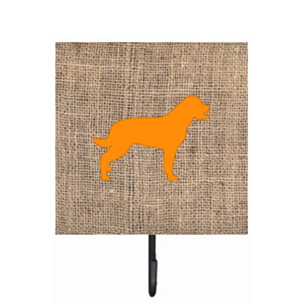 Micasa Labrador Burlap And Orange Leash Or Key Holder - MI757874
