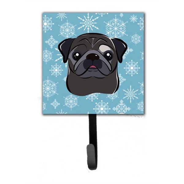 Jensendistributionservices Snowflake Black Pug Leash & Key Holder - MI1659190
