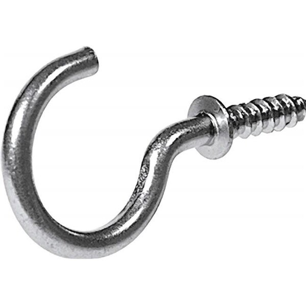 Hillman Hillman Fasteners 243696 0.87 in. Brass Cup Hooks - Pack of 8 - 243696