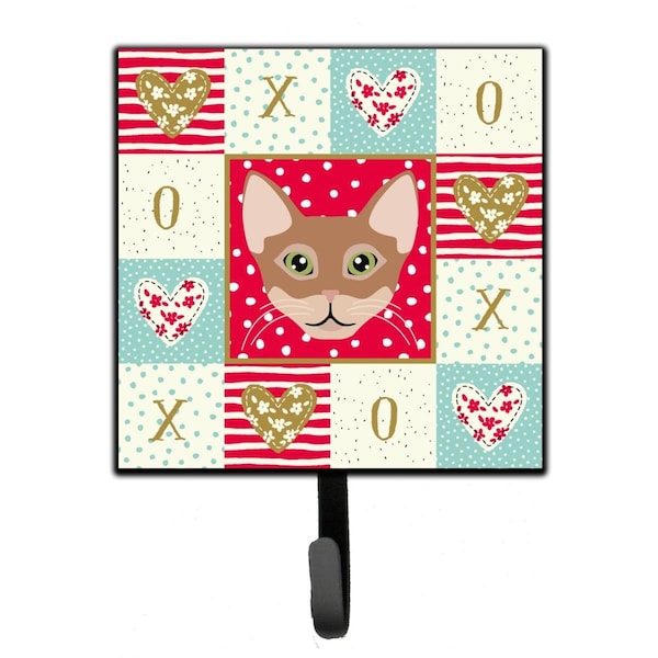 Carolines Treasures 4.25 x 1 x 7 in. Chausie Cat Love Leash or Key Holder - CK5101SH4