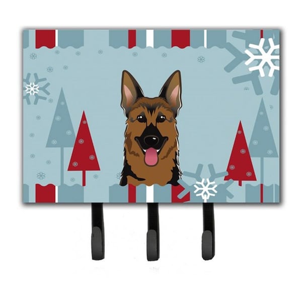 Jensendistributionservices Winter Holiday German Shepherd Leash & Key Holder - MI1715802