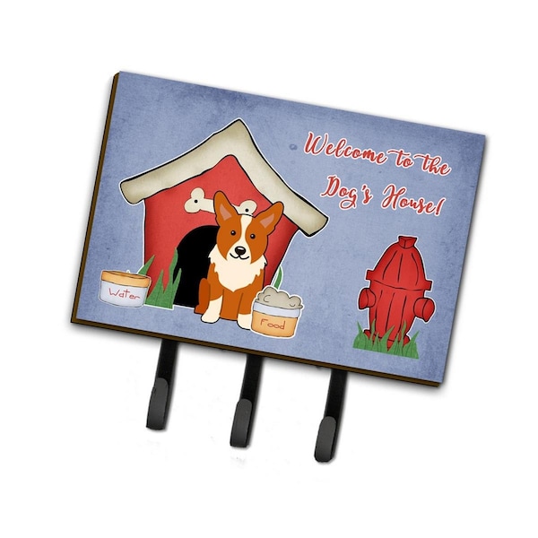 Carolines Treasures Dog House Collection Corgi Leash or Key Holder - BB2854TH68
