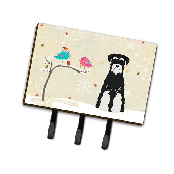 Jensendistributionservices Christmas Presents Between Friends Standard Schnauzer Salt & Pepper Leash or Key Holder - MI1708382