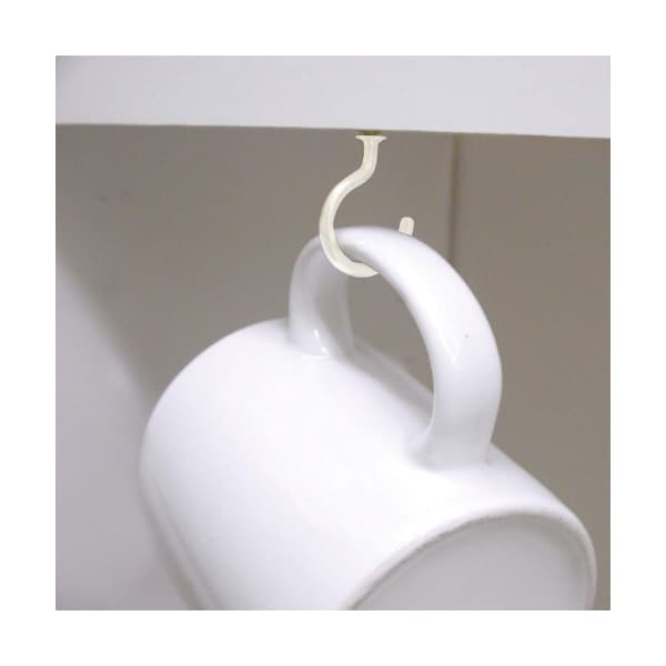 Hillman OOK Small Vinyl Coated White Steel 7/8 in. L Cup Hook 1 lb 4 pk - 534106