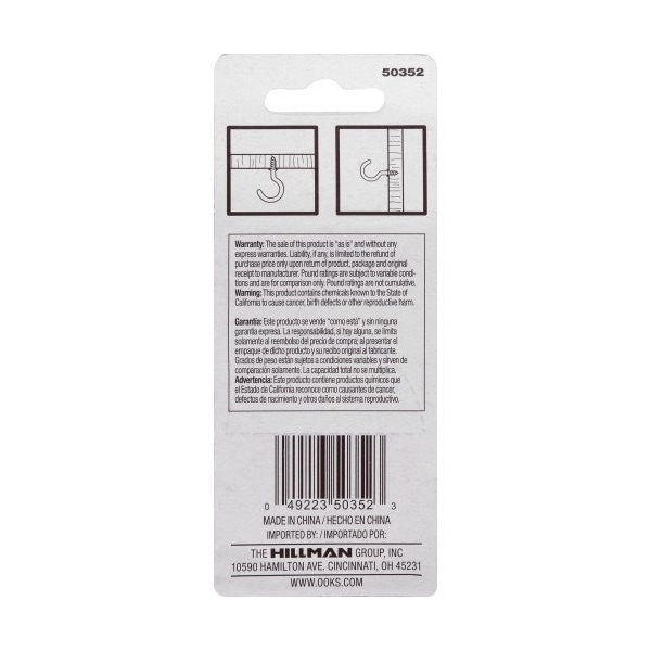 Hillman OOK Small Vinyl Coated White Steel 7/8 in. L Cup Hook 1 lb 4 pk - 534106