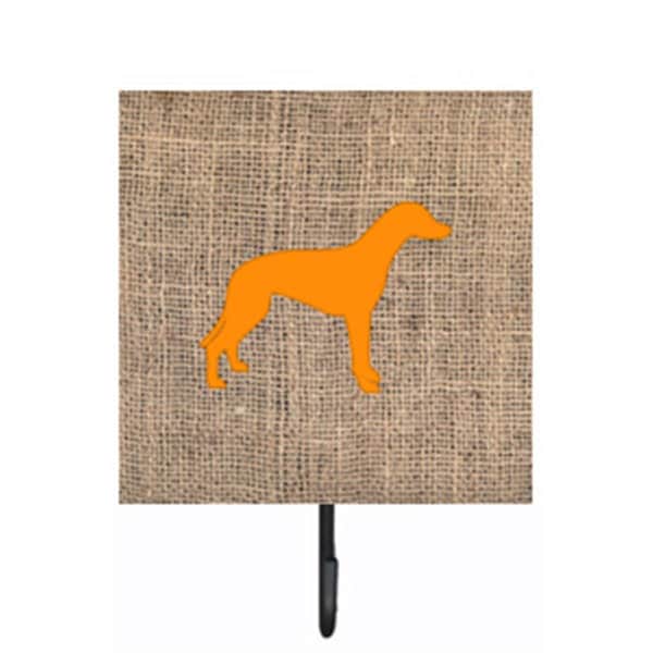 Micasa Greyhound Burlap And Orange Leash Or Key Holder - MI891287