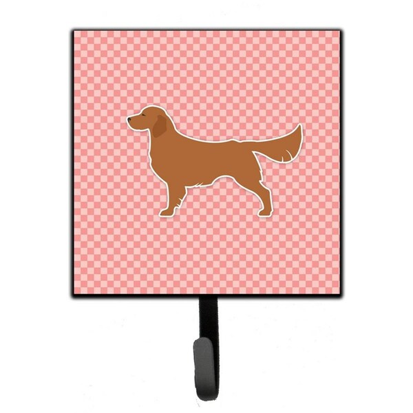Jensendistributionservices Golden Retriever Checkerboard Pink Leash or Key Holder - MI1706644