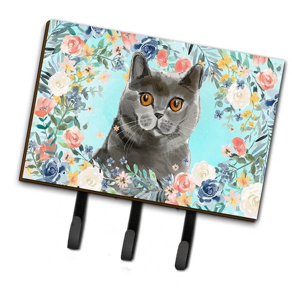 Carolines Treasures British Shorthair Spring Flowers Leash or Key Holder - CK3392TH68