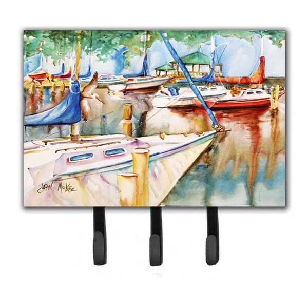 Carolines Treasures Carolines Treasures JMK1043TH68 Sailboats At The Gazebo Leash & Key Holder - JMK1043TH68