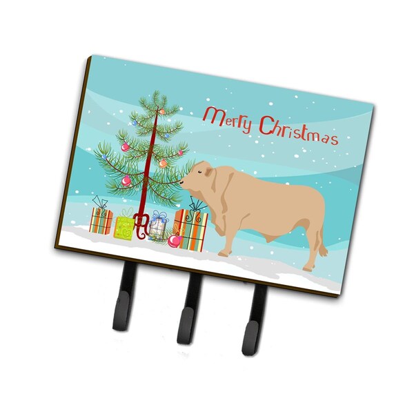 Carolines Treasures Charolais Cow Christmas Leash or Key Holder - BB9193TH68