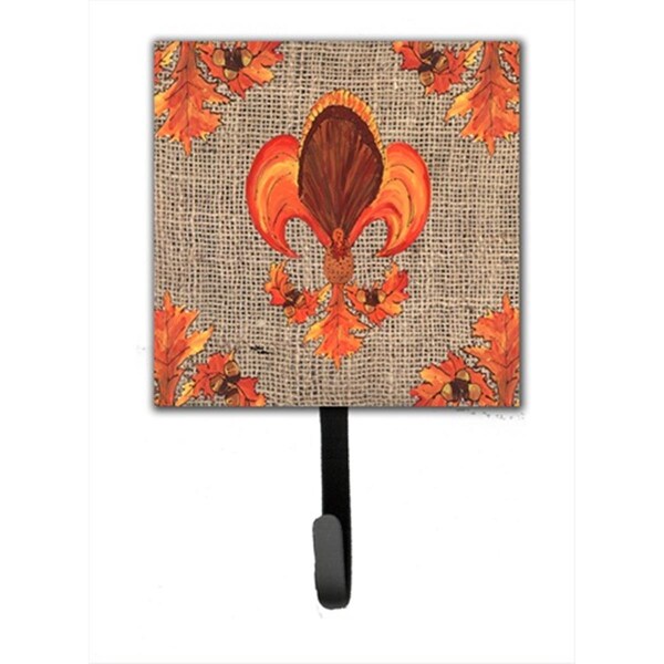 Micasa Thanksgiving Turkey Fleur de lis Leash Holder Or Key Hook - MI235229