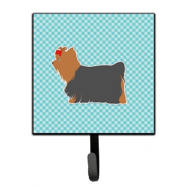 Jensendistributionservices Yorkshire Terrier Yorkie Checkerboard Blue Leash or Key Holder - MI1711691