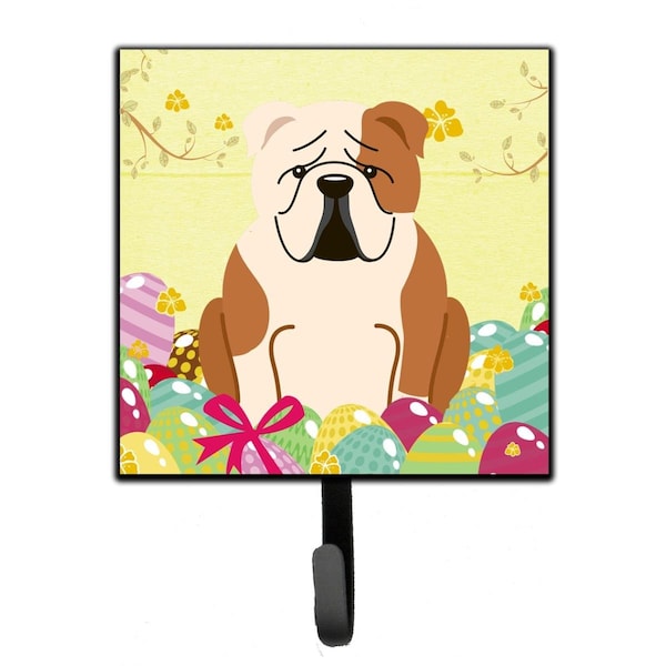 Jensendistributionservices Easter Eggs English Bulldog Fawn White Leash or Key Holder - MI1713990