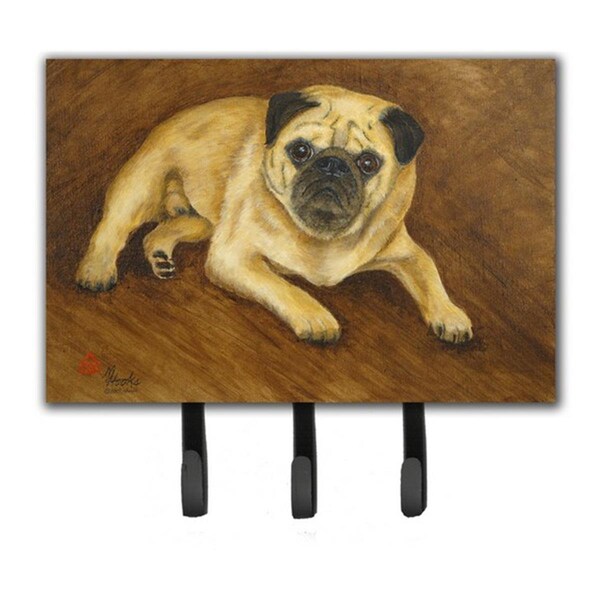 Jensendistributionservices Fawn Pug Roscoe Leash & Key Holder - MI1718277