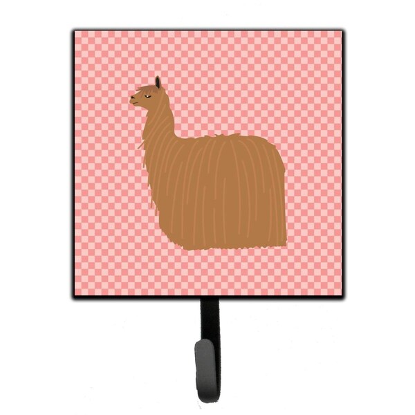 Jensendistributionservices Alpaca Suri Pink Check Leash or Key Holder - MI1711753