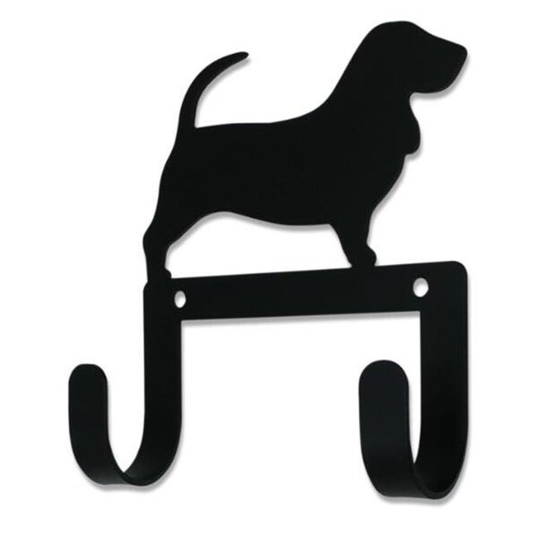 Village Wrought Iron Village Wrought Iron WH-LC-363 Basset Hound - Leash & Collar Wall Hook - WH-LC-363