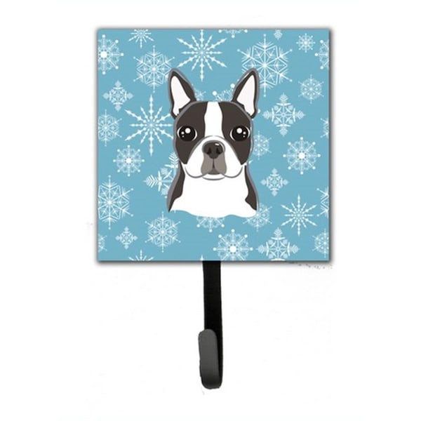 Jensendistributionservices Snowflake Boston Terrier Leash & Key Holder - MI2088675