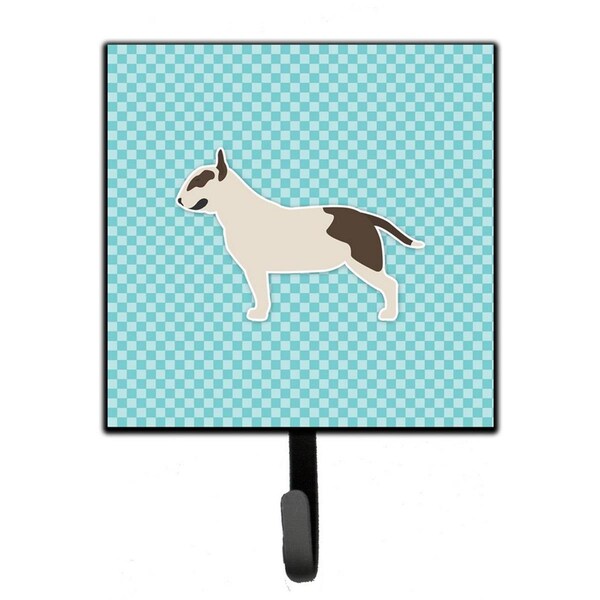 Micasa Bull Terrier Checkerboard Blue Leash or Key Holder - MI227578