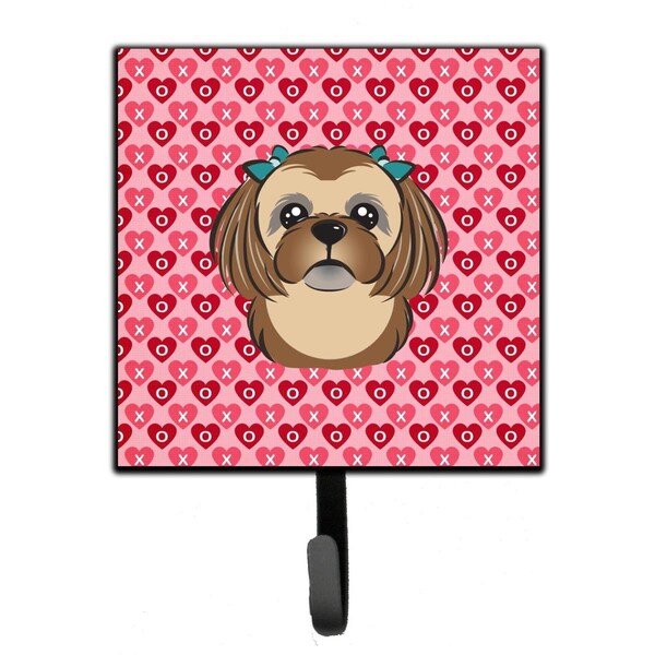 Carolines Treasures Chocolate Brown Shih Tzu Hearts Leash or Key Holder - BB5319SH4