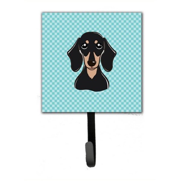 Jensendistributionservices Checkerboard Blue Smooth Black And Tan Dachshund Leash & Key Holder - MI1715745