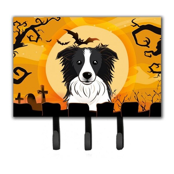 Jensendistributionservices Halloween Border Collie Leash & Key Holder - MI1725102