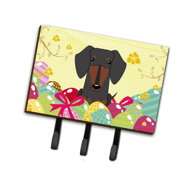 Jensendistributionservices Easter Eggs Dachshund Black Tan Leash or Key Holder - MI1716676