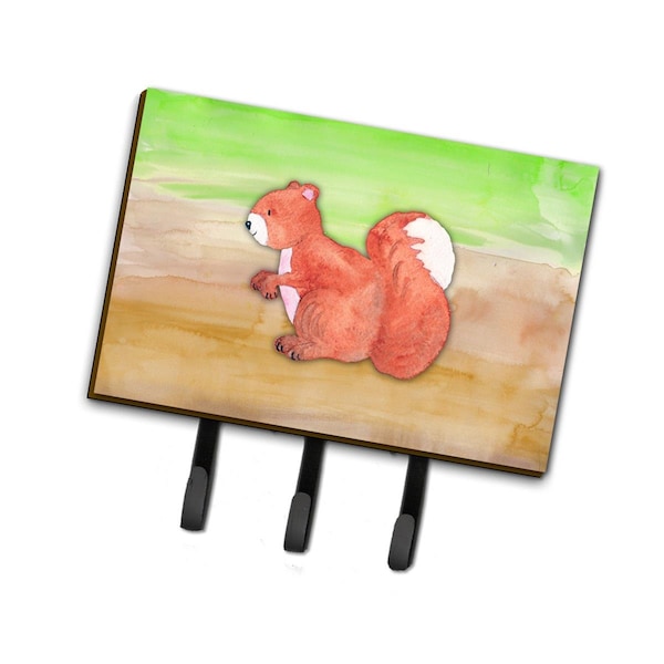 Carolines Treasures Squirrel Watercolor Leash or Key Holder - BB7431TH68