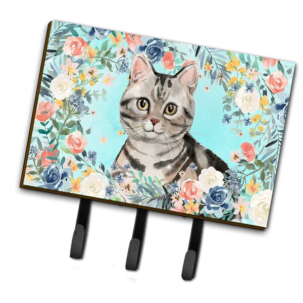 Carolines Treasures American Shorthair Spring Flowers Leash or Key Holder - CK3388TH68