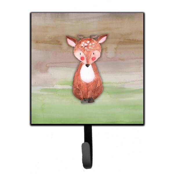 Carolines Treasures Baby Deer Watercolor Leash or Key Holder - BB7442SH4