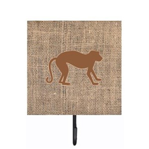 Carolines Treasures Monkey Burlap and Brown Leash Or Key Holder - BB1128-BL-BN-SH4